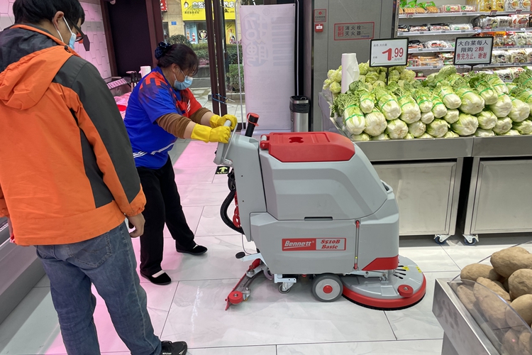 鋰電池全自動手推洗地機S510B Basic在商場超市的使用和體驗!