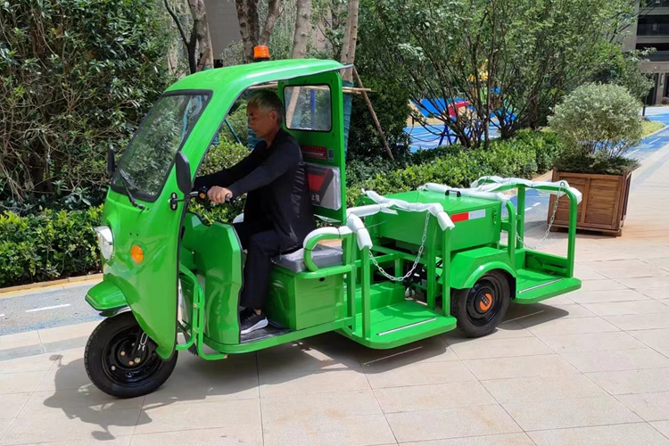 寶來(lái)潔物業(yè)小區(qū)電動(dòng)三輪四桶車(chē),垃圾桶清運(yùn)車(chē)轉(zhuǎn)運(yùn)車(chē) 隨走隨停,方便靈活