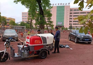云南昆明寶來潔交機(jī)街霸高壓沖洗三輪車盤縣盤州第二小學(xué)日常清洗交機(jī)培訓(xùn)